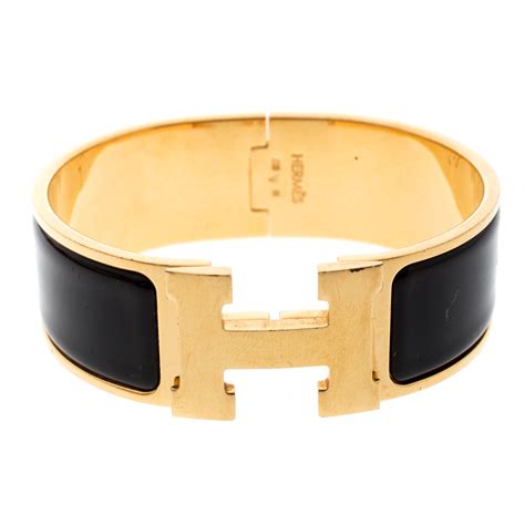 hermes h bracelet black and gold|hermes h bracelet price.